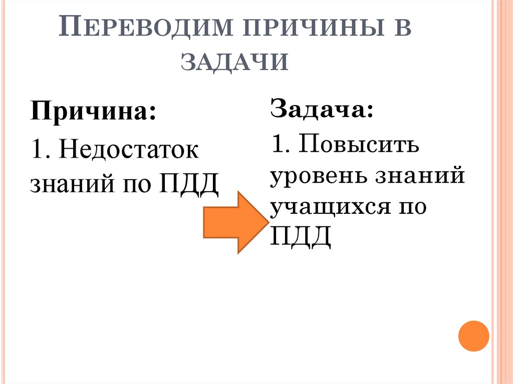 Причина перевод. Задачи на недостаток. Почему перевод.