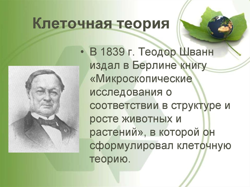 Презентация клеточная теория 9 класс биология