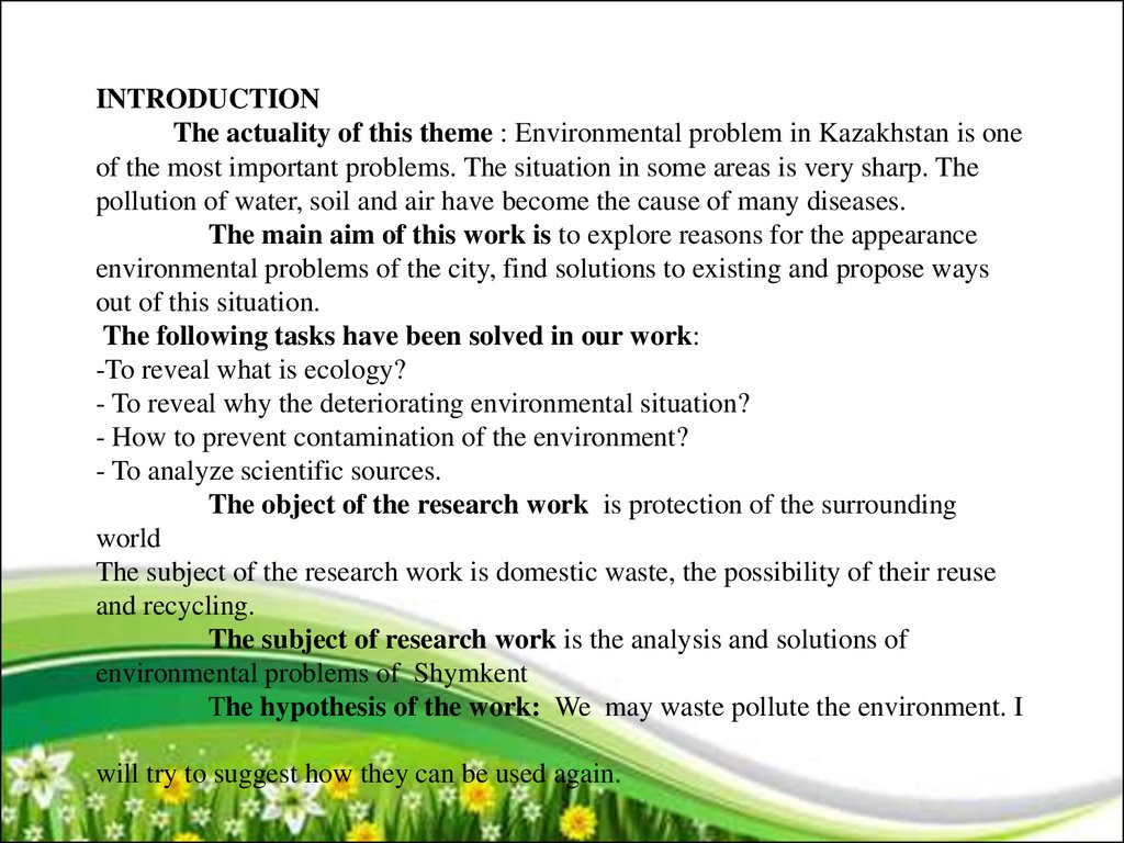 essay on environmental problems and their solutions