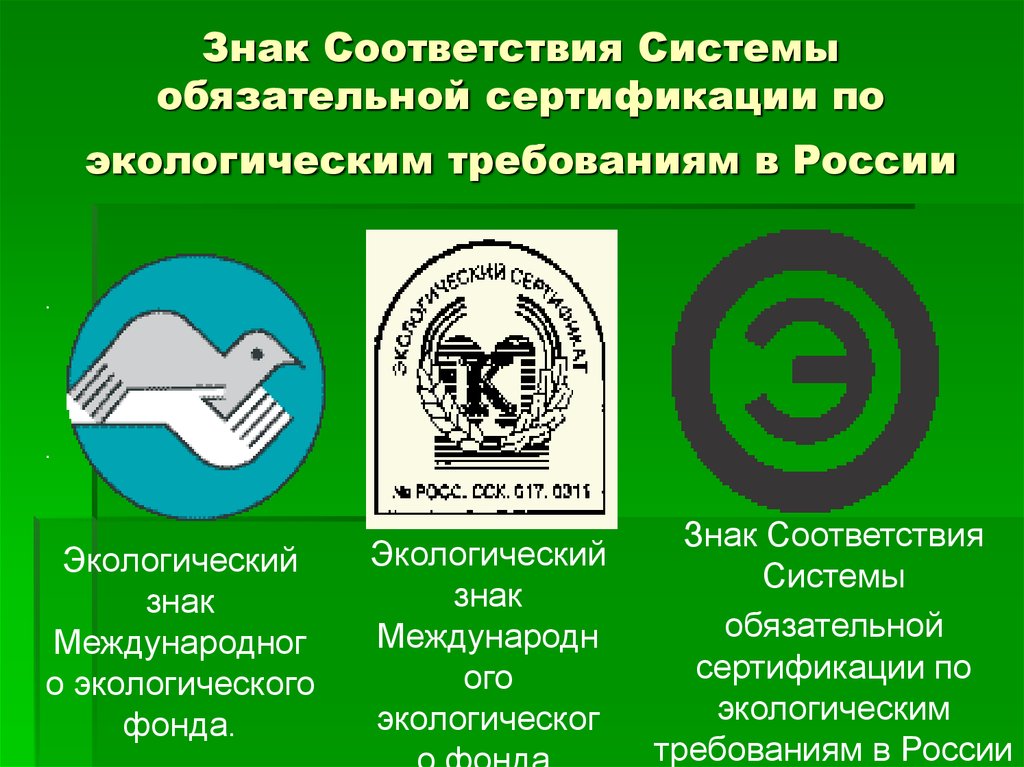 Знак соответствия презентация