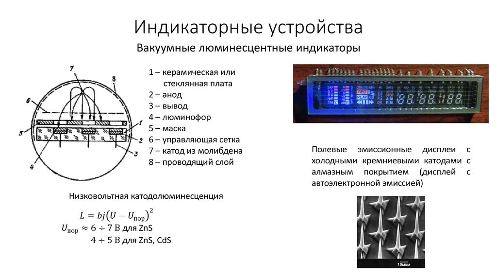 Индикатор люминесцентный схема