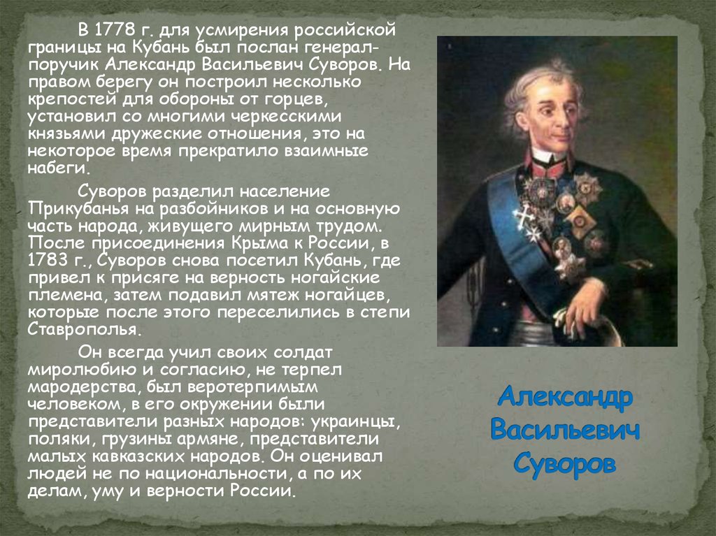 Презентация о суворове 4 класс кратко самое главное