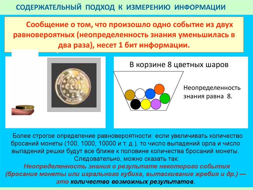 Содержательный подход к измерению информации. Событие это в информатике. События определение в информатике. Корзина это в информатике. Перемещение это в информатике.