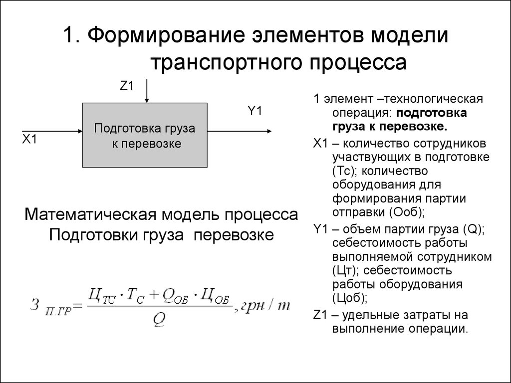 Расчет модели. Операции транспортного процесса. Модели транспортных процессов. Элементы транспортного процесса. Операции перевозочного процесса.