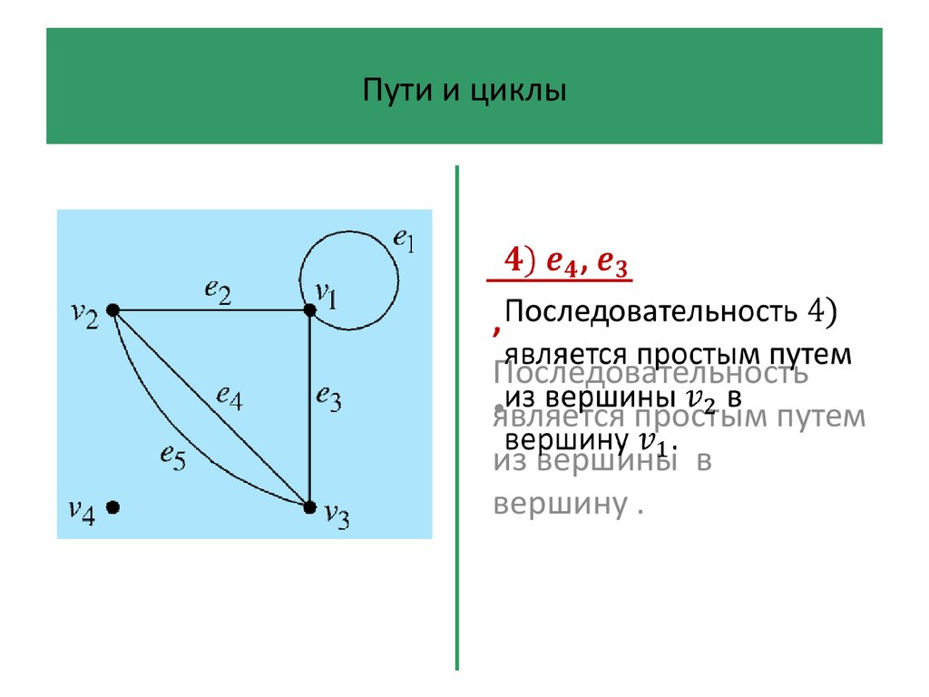 Путь примеры. Путь цикл. Цикл не являющийся простым. Готова презентация циклы. Циклы и коциклы графа.