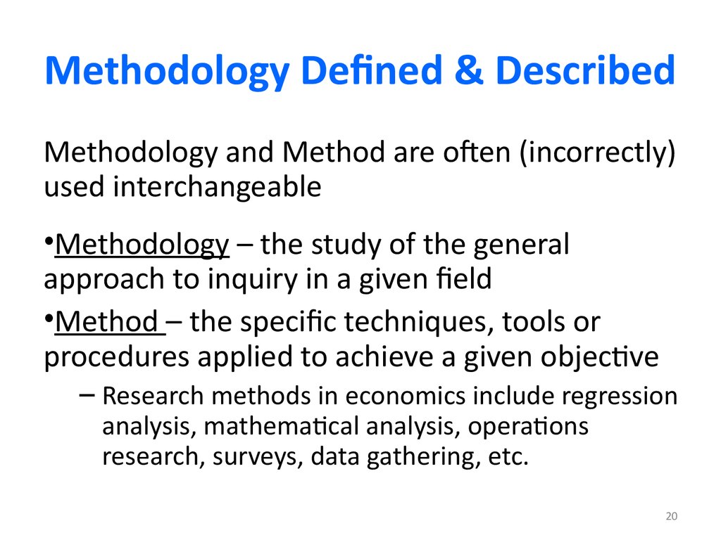 methodology definition explanation