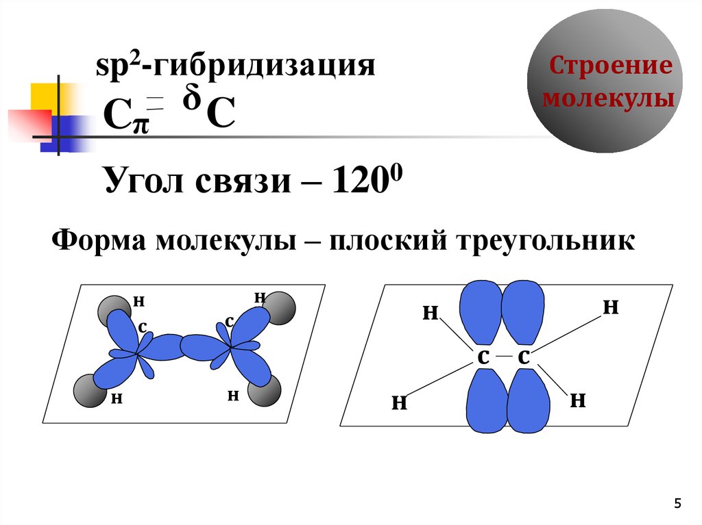 Сигма связи в молекуле этилена