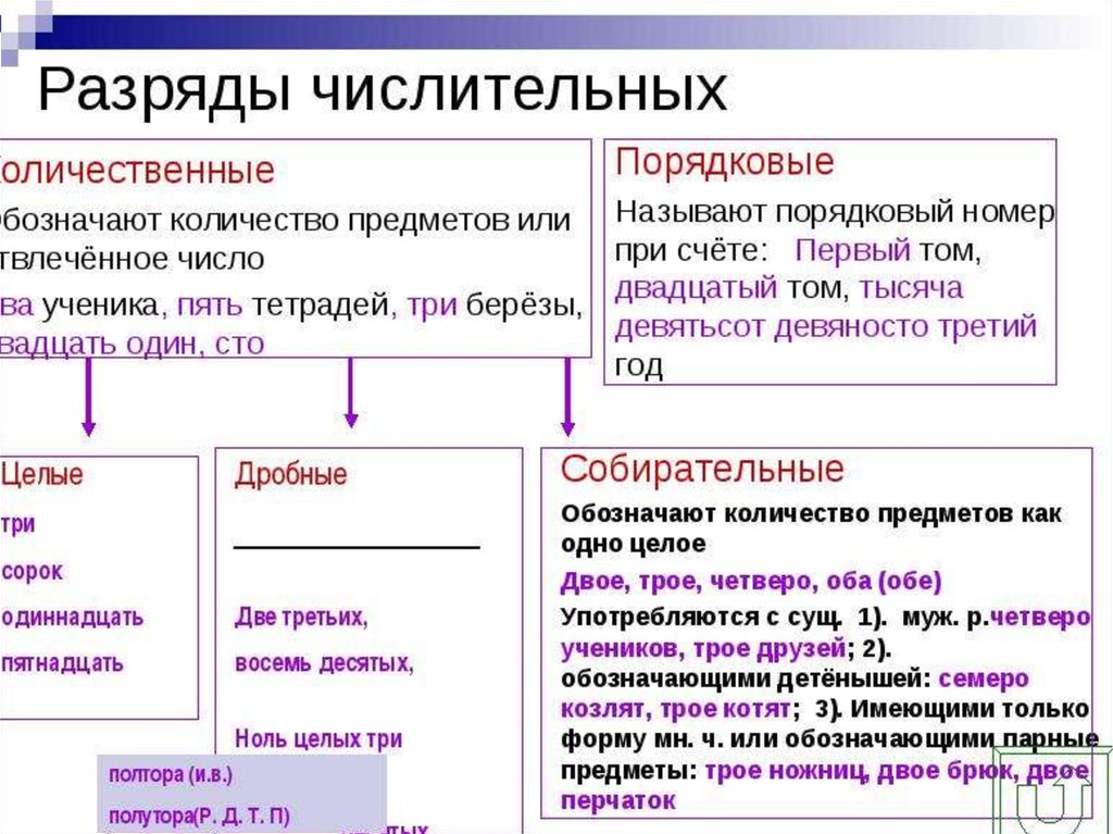 Сложный план имени числительного