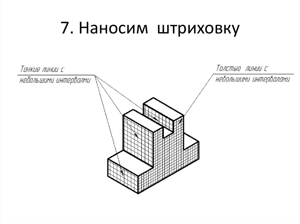 Нанесение штриховки на чертежах