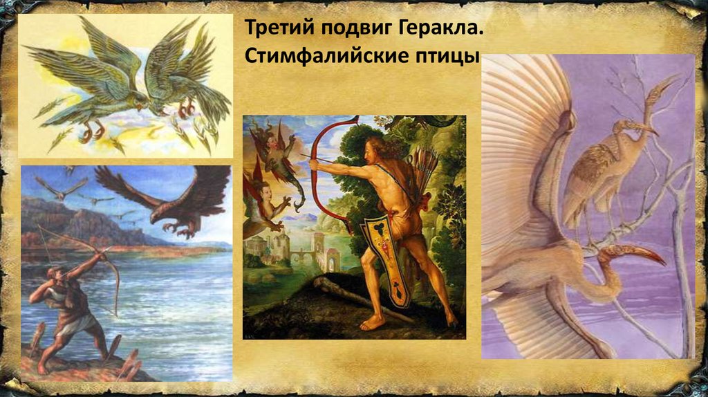 3 подвиг геракла стимфалийские птицы рисунок