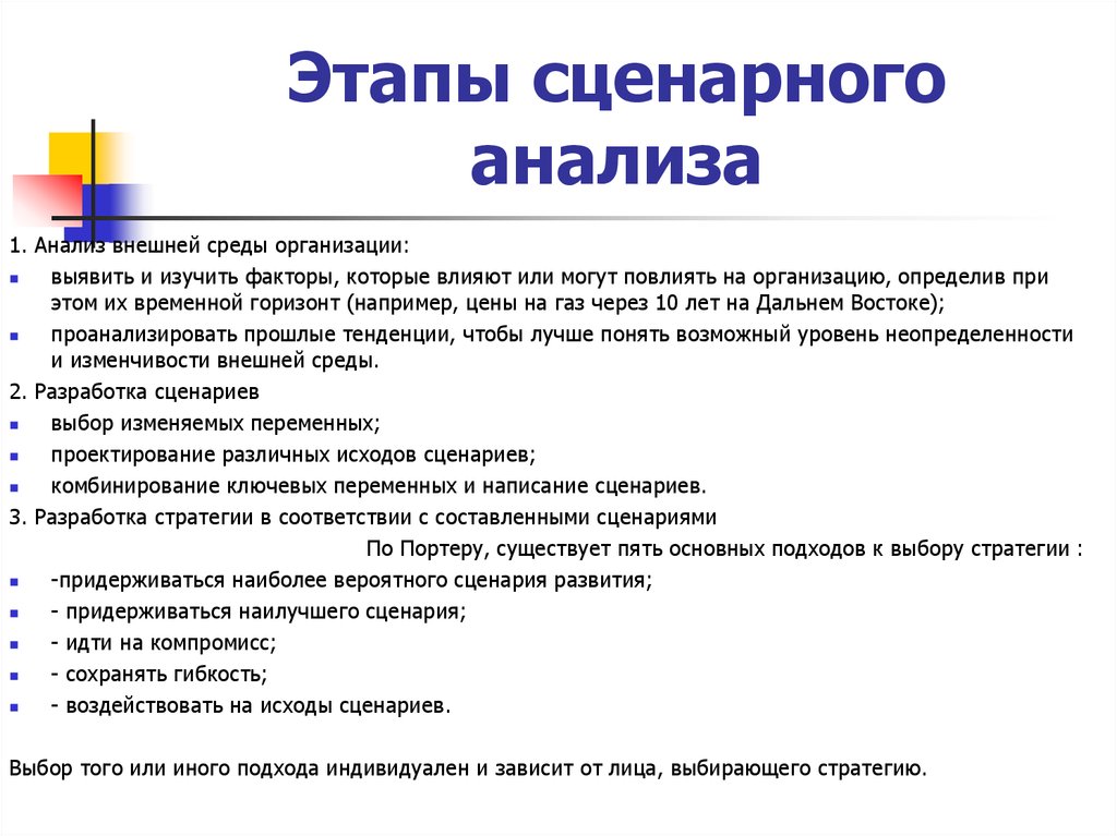 Технологии сценарий. Сценарный анализ. Метод сценарного анализа. Анализ сценарного анализа. Этапы анализа сценариев.