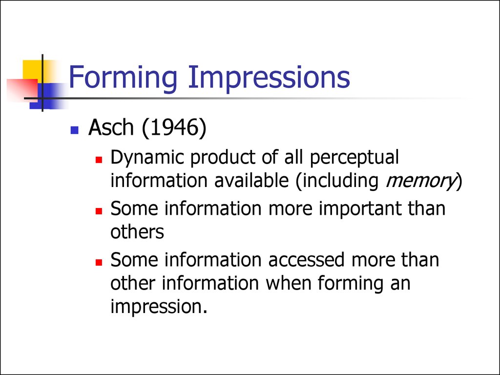 Forming Impressions