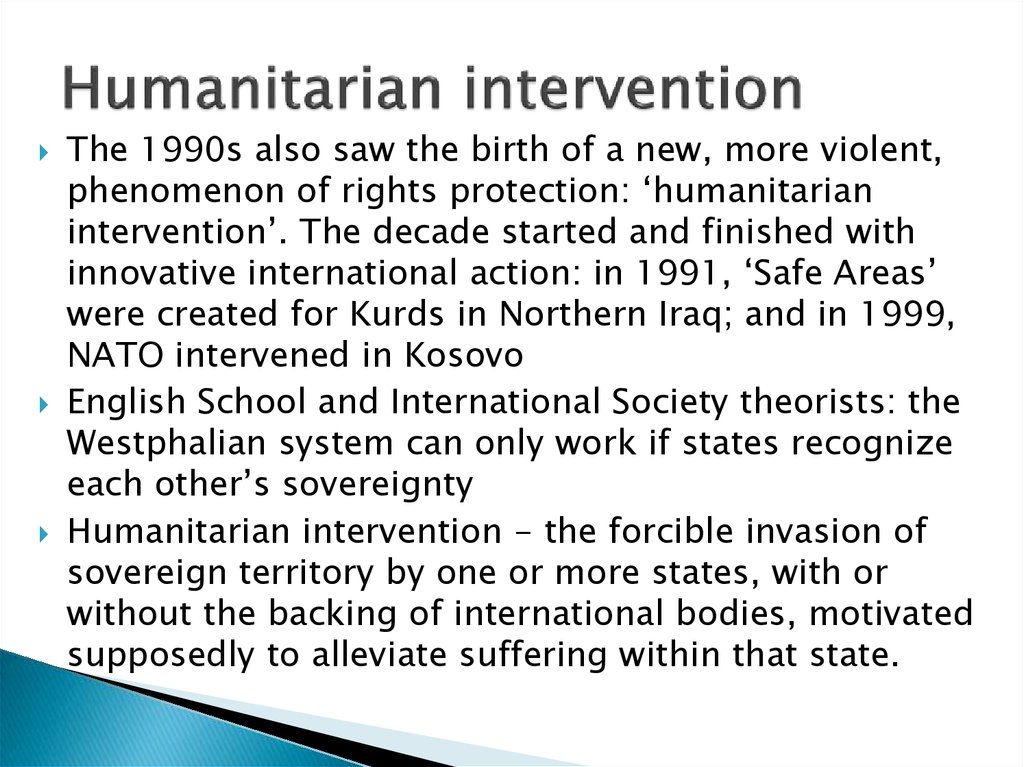 The Benefits Of Humanitarian Intervention