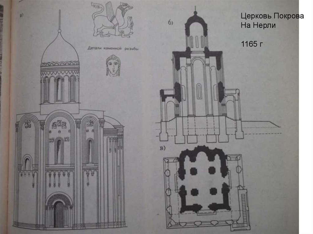 Церковь покрова на нерли чертежи