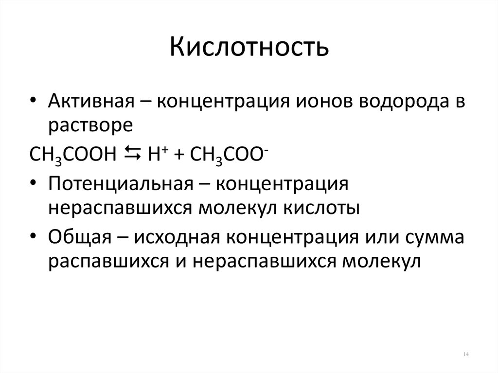 Определение активной кислотности