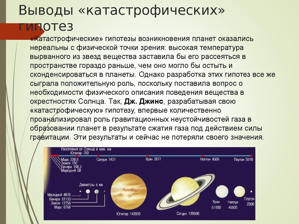 Презентация на тему происхождение планет