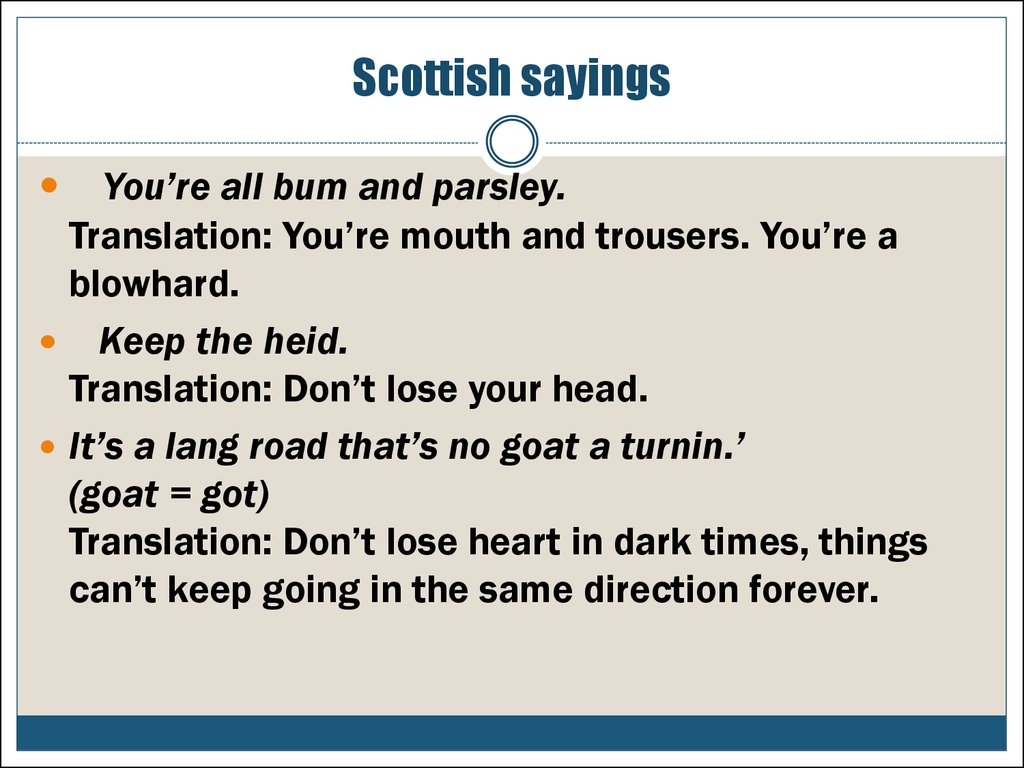 Scottish accent