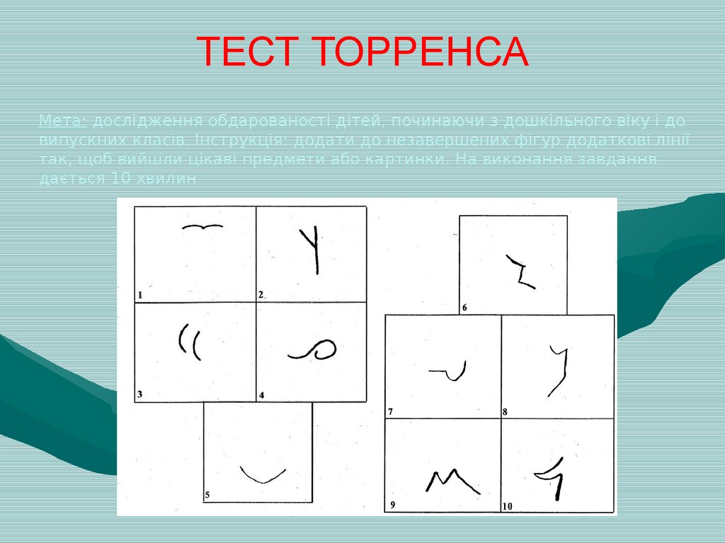 Методика скорость завершения рисунков