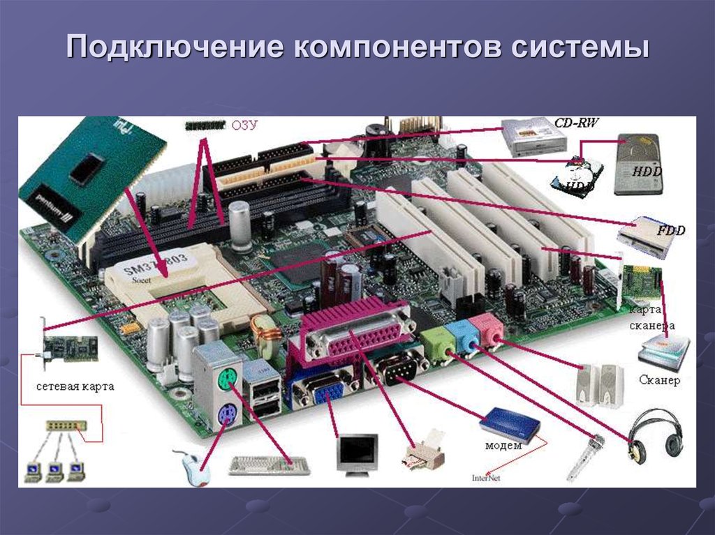 Презентация по информатике материнская плата