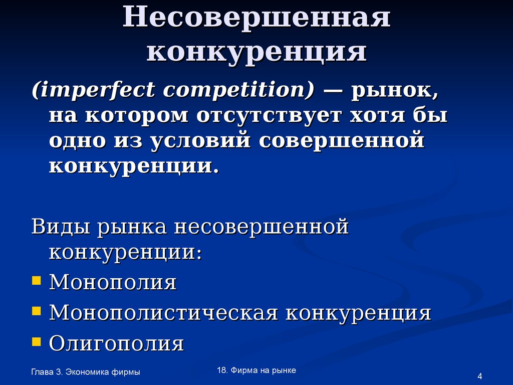 Несовершенная конкуренция презентация