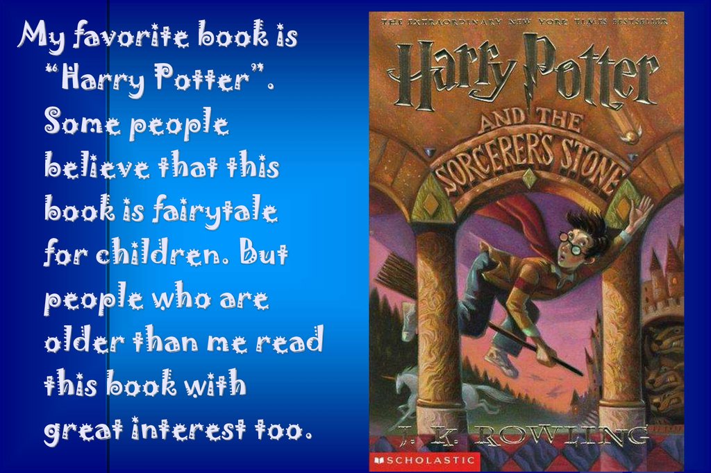 my favourite story book harry potter