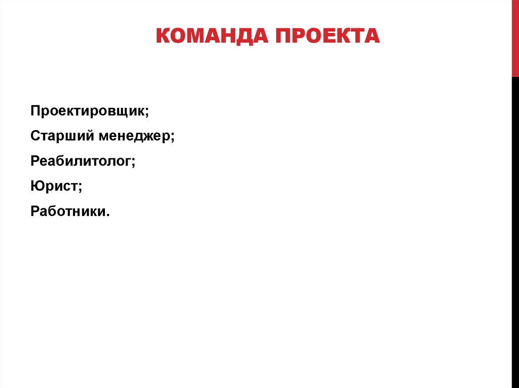 Команда проекта