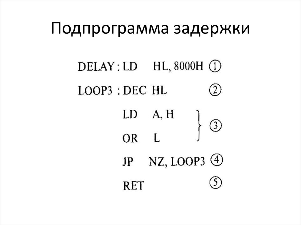 Подпрограмма задержки