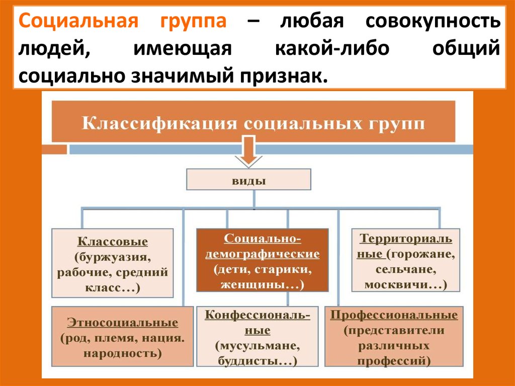 План социальная группа