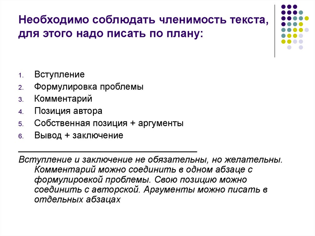 План вступления. Членимость это свойство текста. Вступление вывод план. Вступление и заключение к докладу. Требования к современному специалисту вступление и заключение.