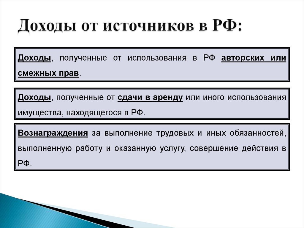 Налогообложение дохода является. Доходы от источников в РФ. Что является доходом от источников в РФ?. Доходы от источников в РФ И доходы от источников за пределами в РФ. К доходам от источников в РФ относятся.