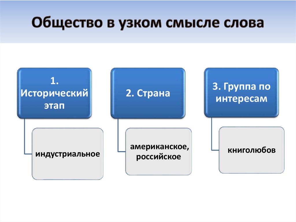 Общество в узком