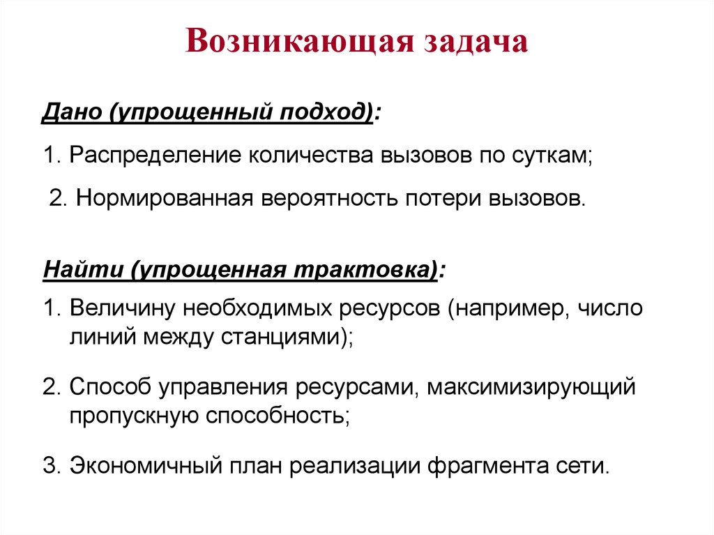 Возникших задач. Как появились задачи. Основная задача проявляется в.