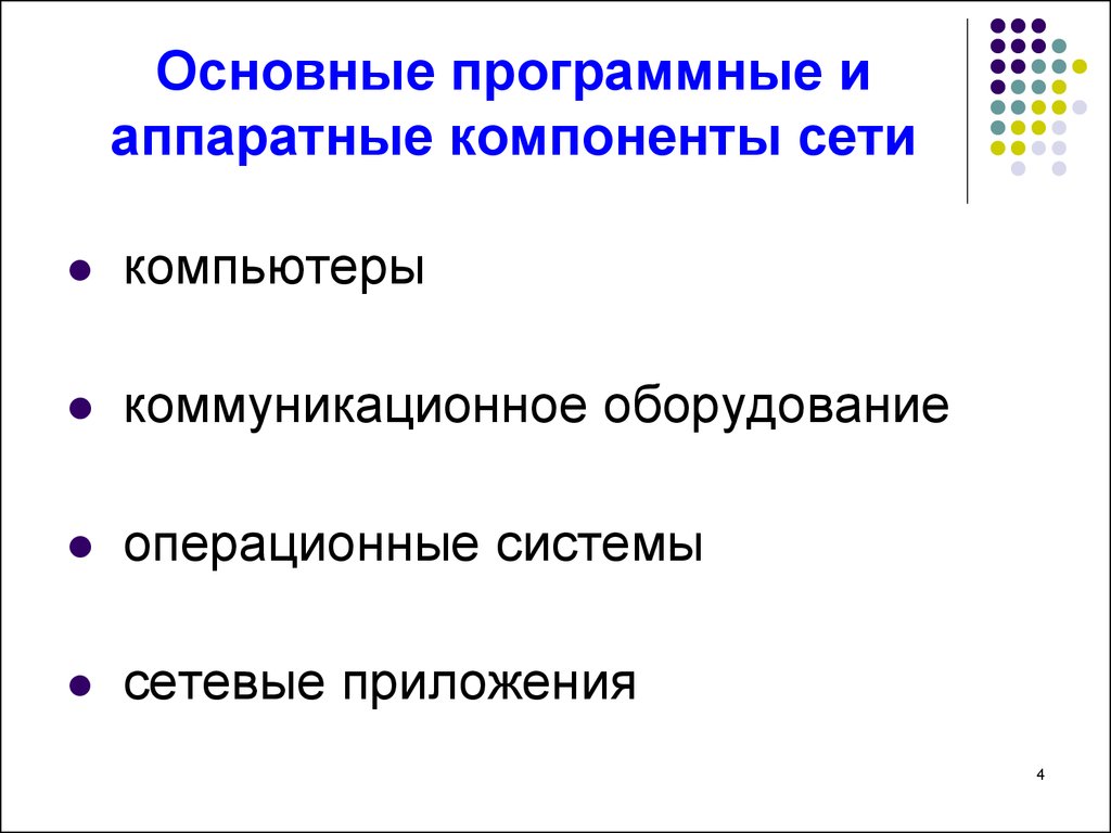 Аппаратные компоненты компьютерных сетей презентация