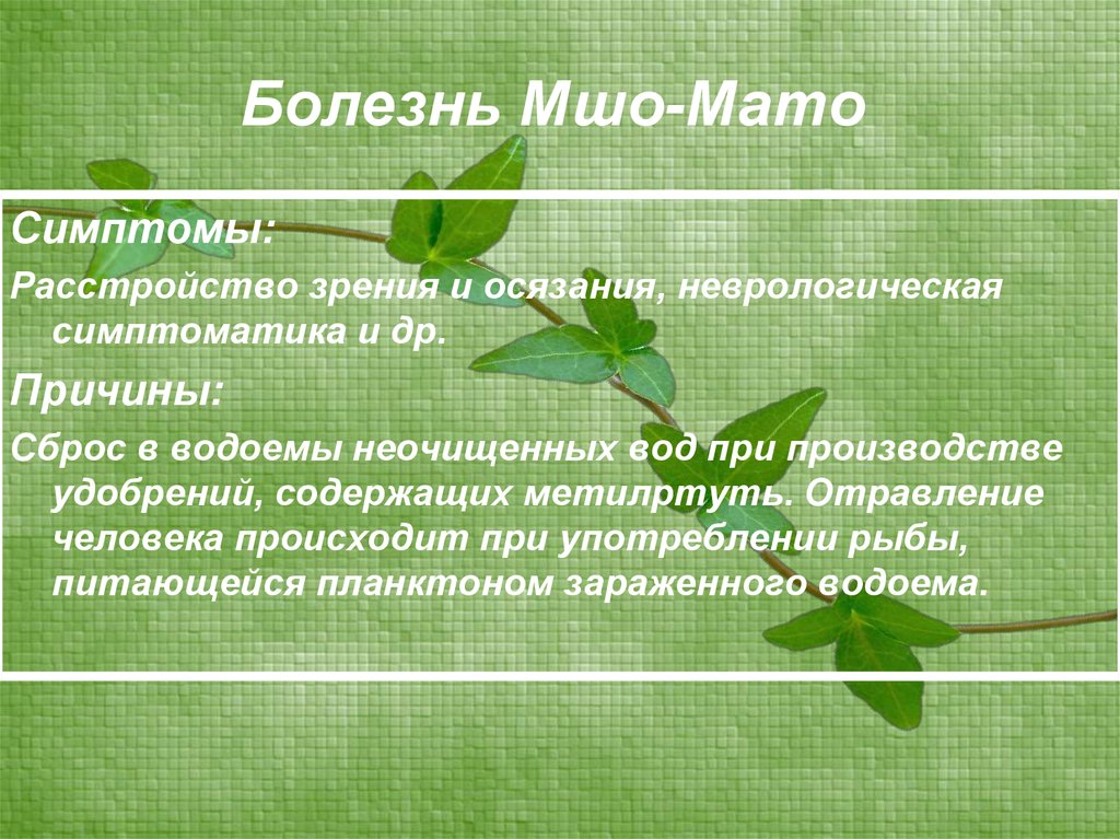 Болезнь Мшо-Мато