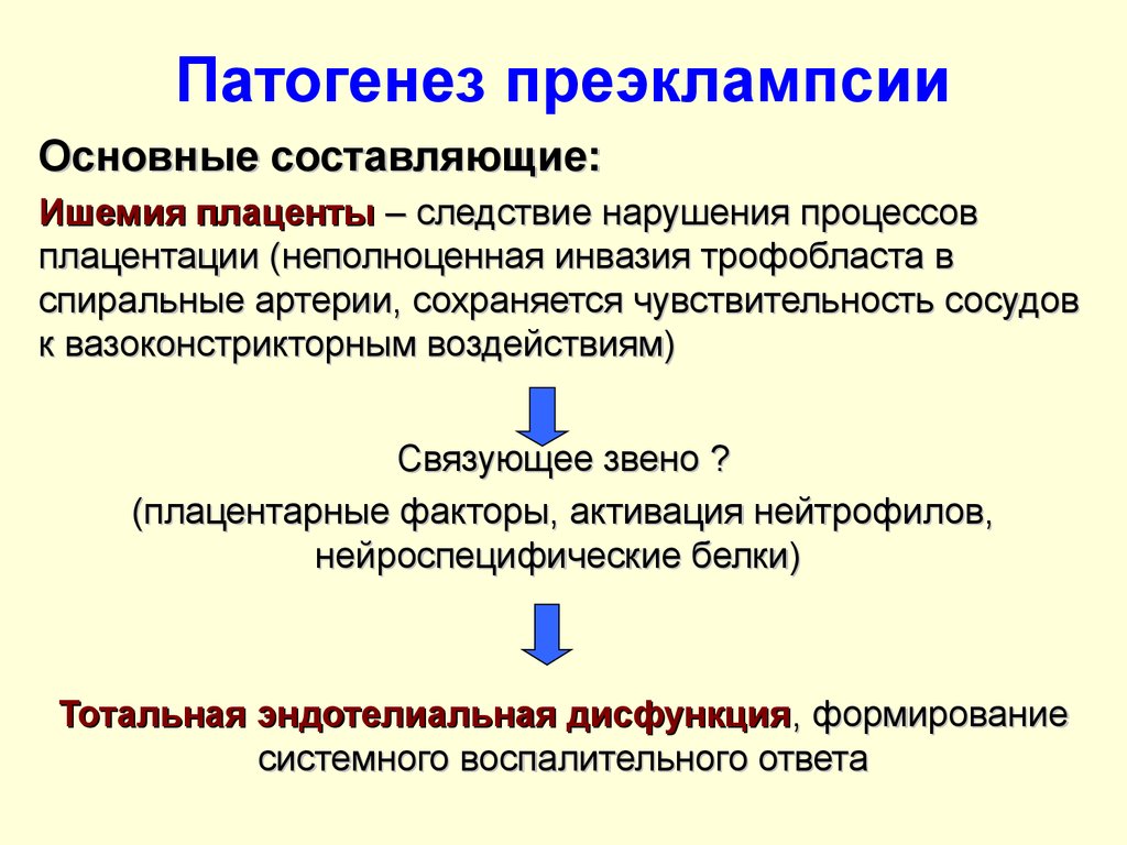 Клиническая картина преэклампсии