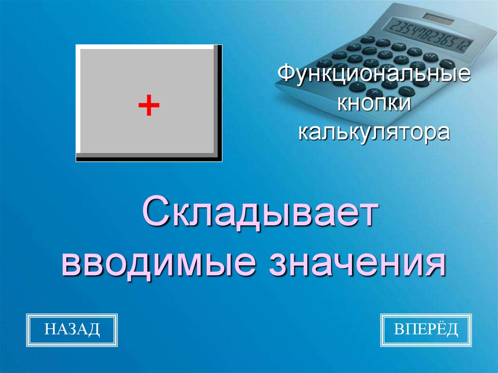 Назад значение. Значение кнопок на калькуляторе. Функциональные кнопки калькулятора. Калькулятор обозначение кнопок. Клавиши калькулятора и их Назначение.