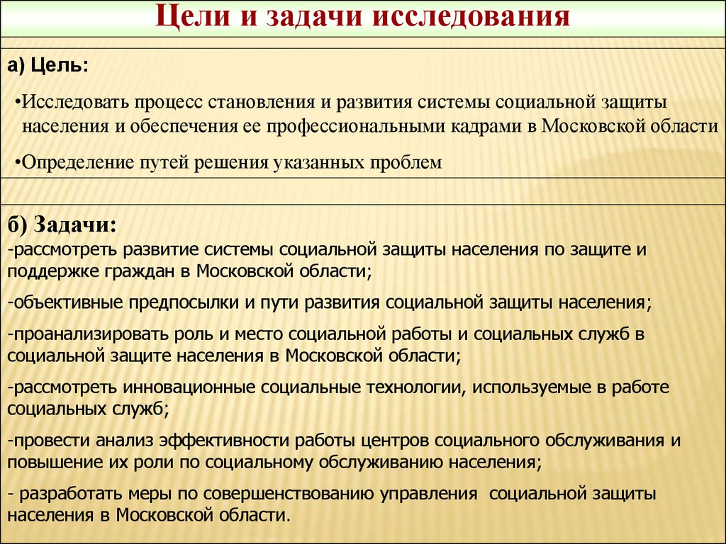 Совершенствование управления социальной защитой населения на примере  Московской области - презентация онлайн