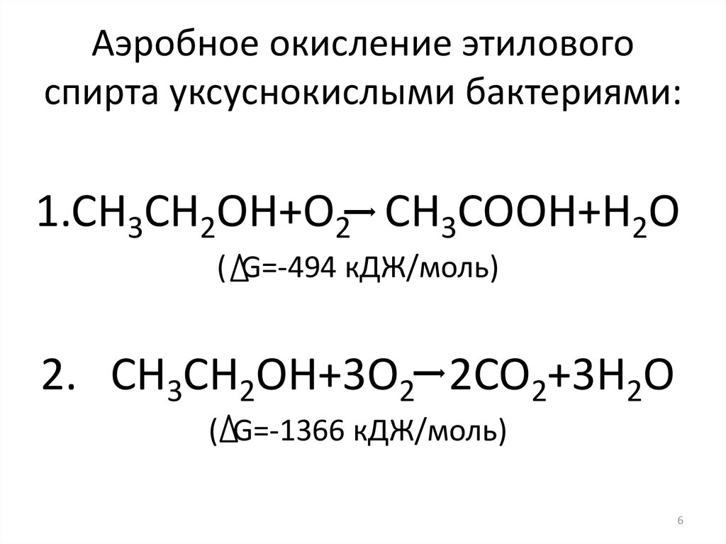 Окисление этанола