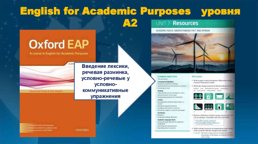 English for Academic Purposes уровня А2