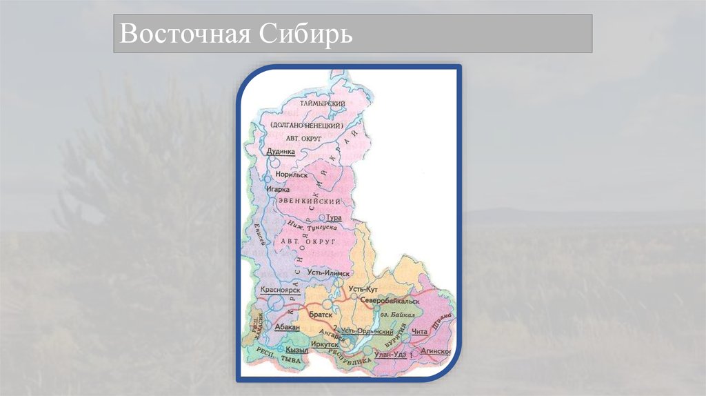 Восточная Сибирь на карте России. Восточно-Сибирский экономический район физическая карта.