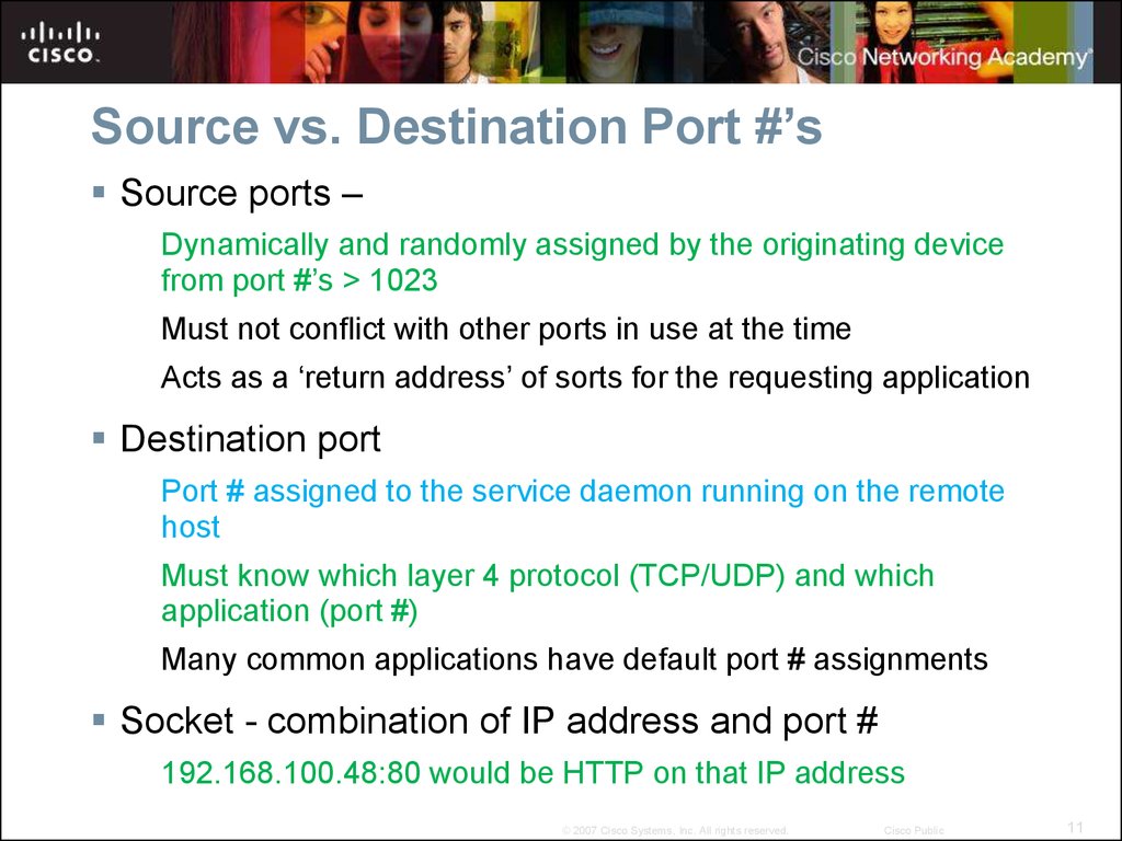 Source vs. Destination Port #’s
