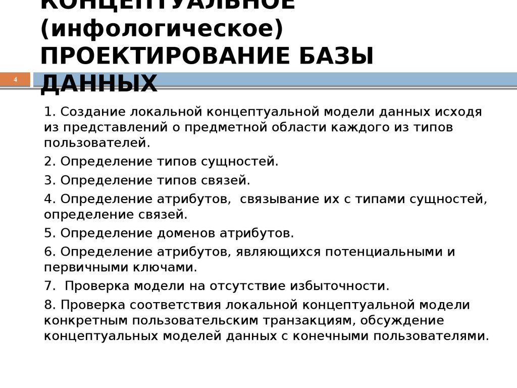 Проектирование баз данных презентация