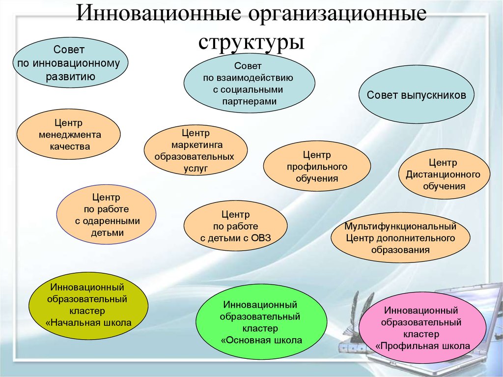 Структура инновационного образовательного проекта