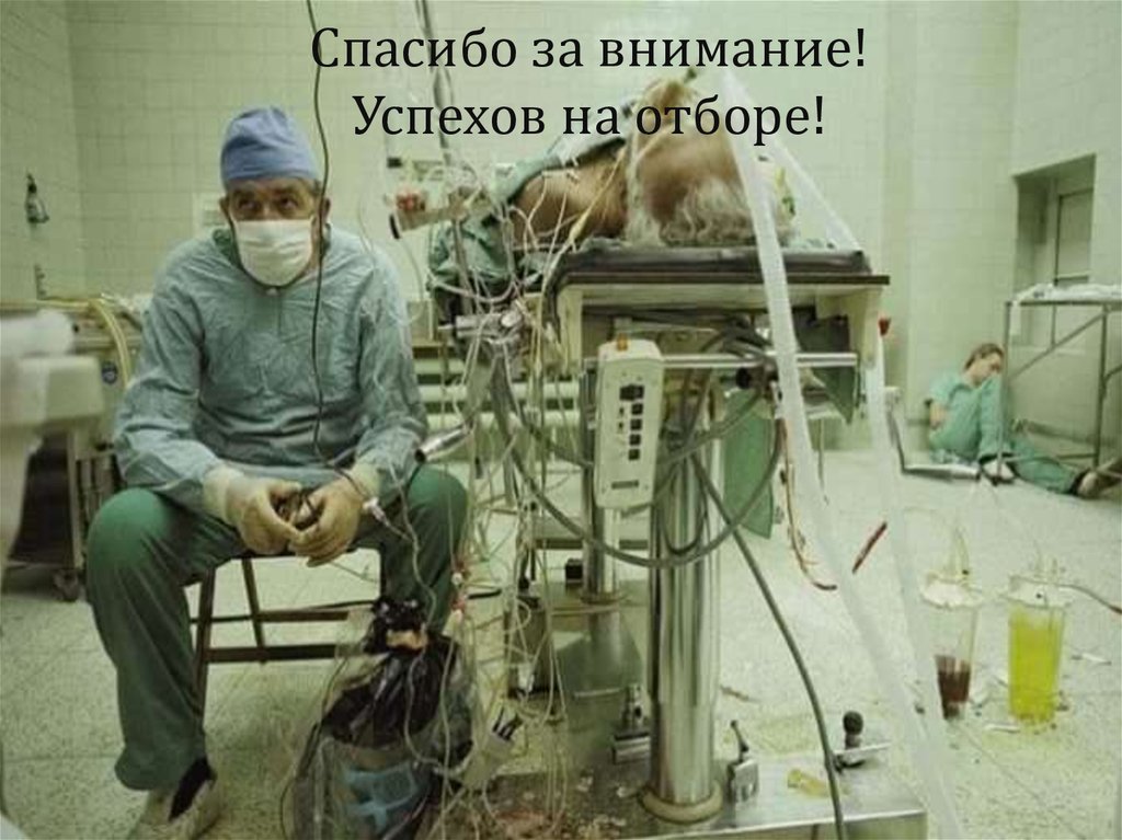 Спасибо за внимание! Успехов на отборе!