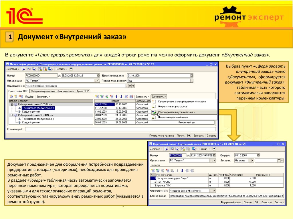 1с тоир управление ремонтами и обслуживанием оборудования презентация