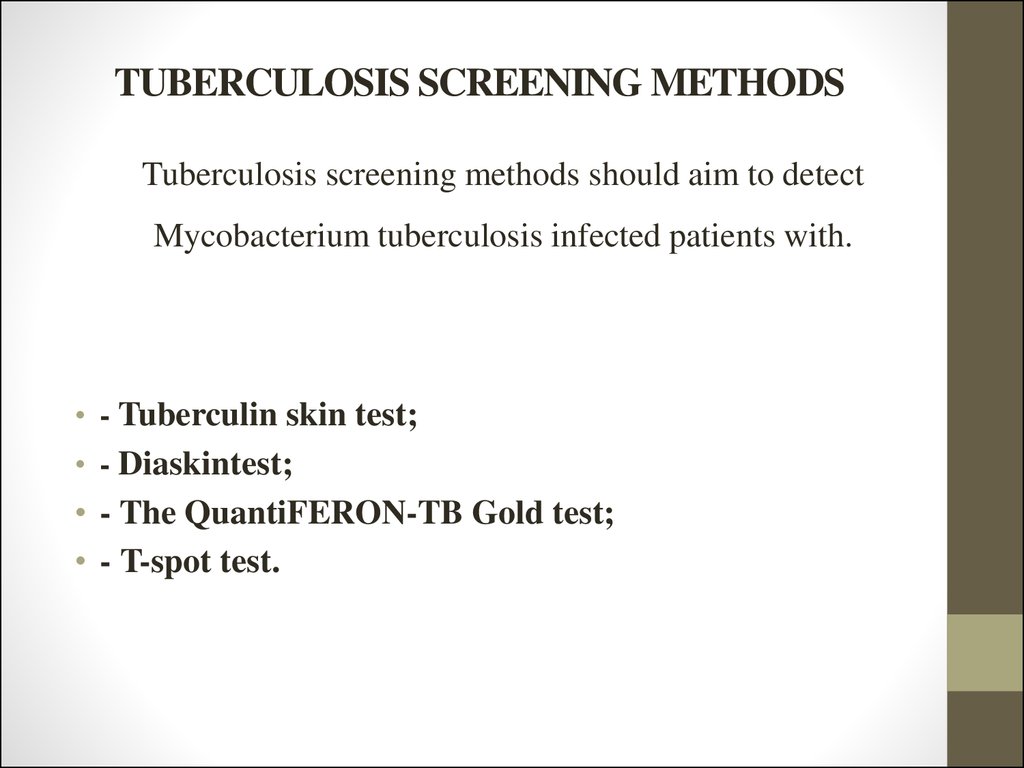 The General Diagnostics Of Tuberculosis Lecture 2 Online Presentation