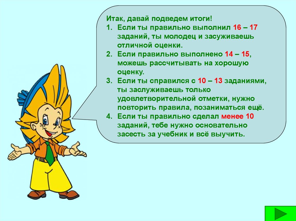 Задача выполнена верно. Давайте подведем итоги. Молодец ты правильно выполнил задание. Подведем итоги урока причастия. Верно выполняйте.