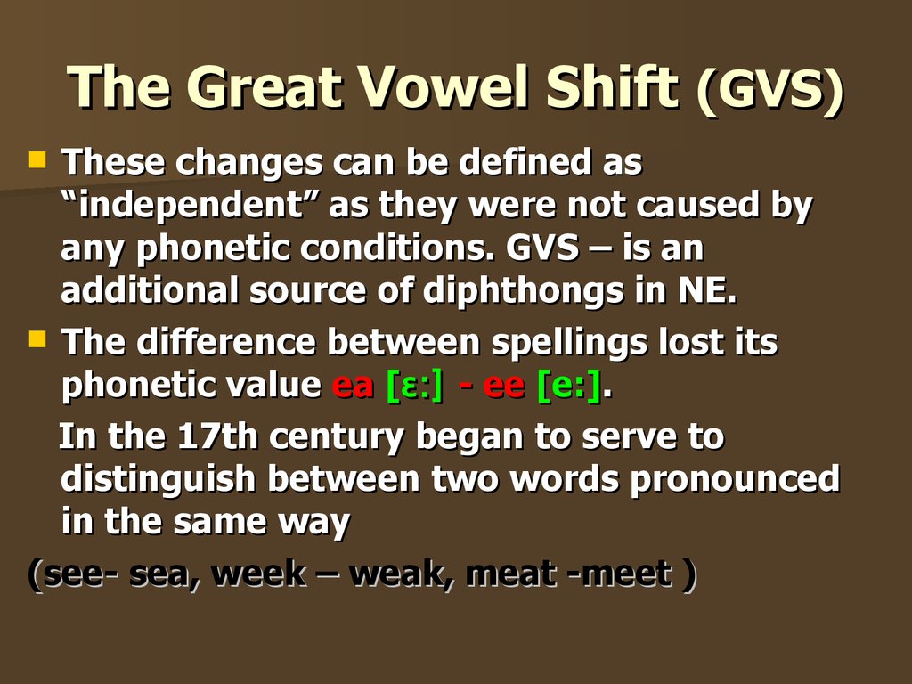 great vowel shift prove