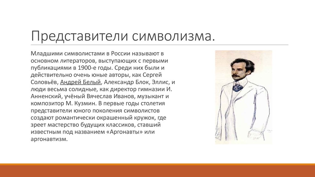 Известные русские символисты. Представители символизма. Младшие представители символизма.