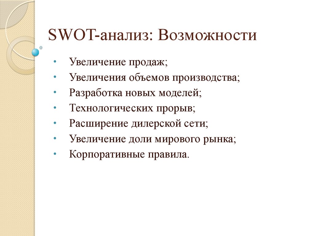 Анализ возможностей. Проанализировать функцию. Анализ возможностей роста.